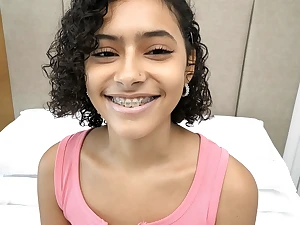 eighteen Yr Elderly Puerto Rican with braces makes her first-ever porno